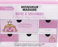 Boite à souvenirs naissance Monsieur Madame (Mme Princesse)