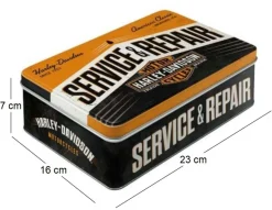 Boite à sucres publicitaire en métal (Harley Davidson service et Repair)