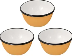 Bol en émail coloré Classic 16 cm (Lot de 3) (Jaune)