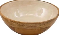 Bol en manguier et émail Nacre (17.5 cm)