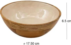 Bol en manguier et émail Nacre (17.5 cm)