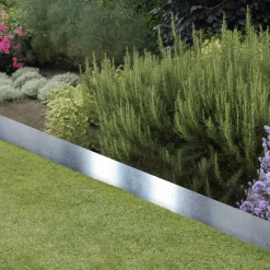 Bordure de jardin basse en acier galvanisé