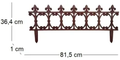 Bordure de jardin en fonte Fleur de lys