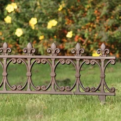 Bordure de jardin en fonte Fleur de lys