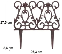 Bordure de jardin en fonte victorienne (Unitaire)