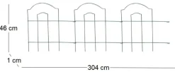 Bordure de jardin en métal Lawn 3m (Lot de 6)