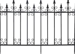 Bordure de jardin en métal 156 x 2,2 x 117 cm Volutes