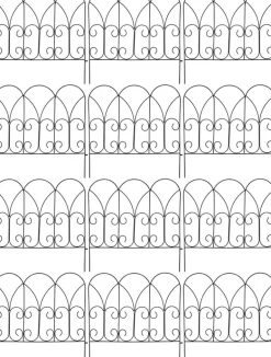 Bordure de jardin métal volutes (Lot de 12)