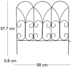 Bordure de jardin métal volutes (Lot de 12)