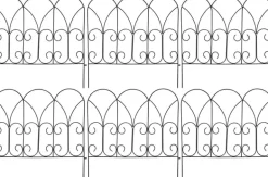 Bordure de jardin métal volutes (Lot de 6)