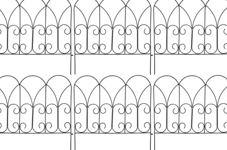 Bordure de jardin métal volutes (Lot de 6)