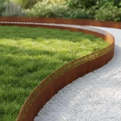 Bordure de pelouse en acier 480 x 20 cm (Moucheté)