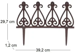 Bordurette en fonte à planter Charme (Lot de 4)