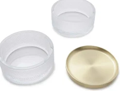 Boîte à bijoux verre couvercle laiton Tesora
