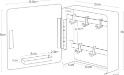Boîte à clés magnétique Rin key box (Noir)