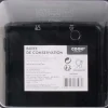 Boîte de conservation transparente à messages couvercle noir (16.5 x 16 x 14 cm)