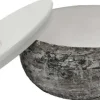 Boîte de rangement en métal Mosaic Marble (Blanc)