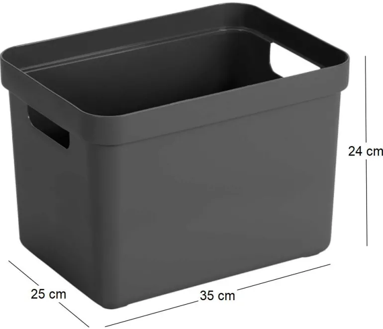 Boîte de rangement Sigma Home Box 18L (Gris anthracite)