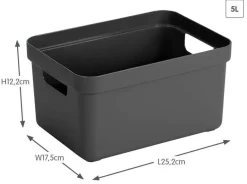 Boîte de rangement Sigma Home Box 5 litres (Anthracite)