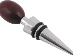 Bouchon à vin 10cm en acier et bois