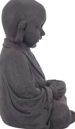 Bouddha en magnésie avec bougeoir intégré