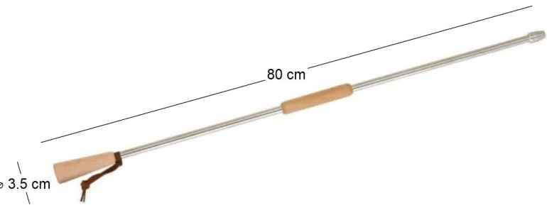 Bouffadou en hêtre et aluminium (80 cm)