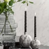 Bougeoir effet marbre 13 x 15 cm Marble (Blanc)