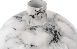 Bougeoir effet marbre 13 x 15 cm Marble (Blanc)