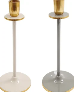 Bougeoir en aluminium 20 cm Tonal Irina (Lot de 2)