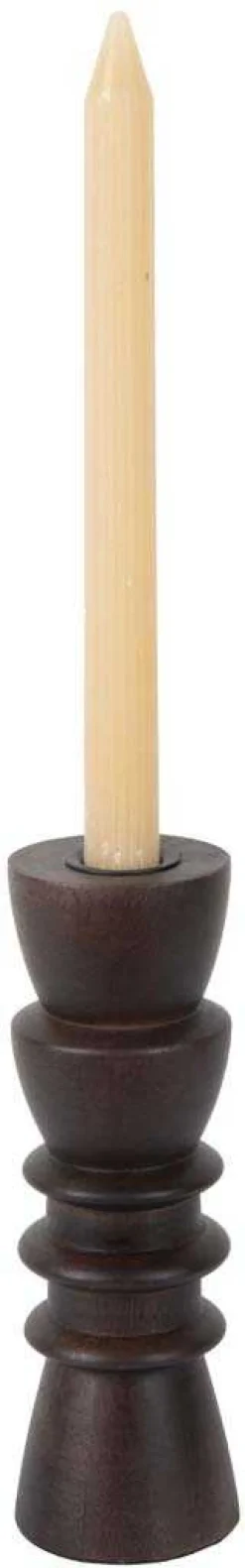 Bougeoir en bois de manguier Formado Medium (Bois foncé)