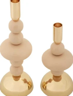 Bougeoir en métal Galaxy (Lot de 2) (Rose et doré)