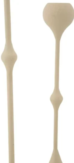 Bougeoir en métal Slimmy (Lot de 2) (Crème et doré)