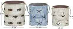 Bougeoirs en étain 10.5 cm (Lot de 3)
