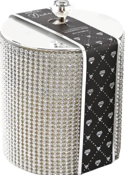 Bougie dans pot avec couvercle diamant 9 x 10 cm