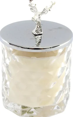 Bougie dans pot avec couvercle Renne 12 x 8 cm