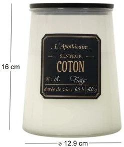Bougie parfumée Alchimiste 16 cm (Senteur coton)
