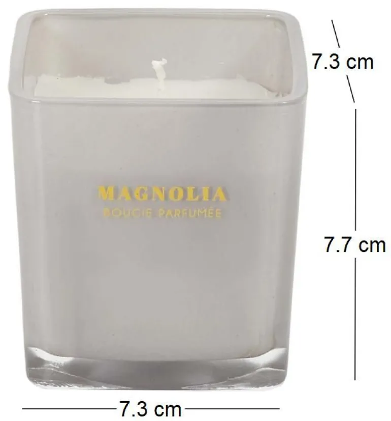 Bougie parfumée carrée Nude 7 cm (Blanc)