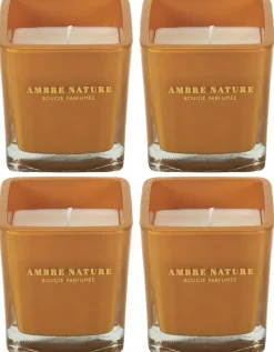 Bougie parfumée carrée Nude 7 cm (Lot de 4)