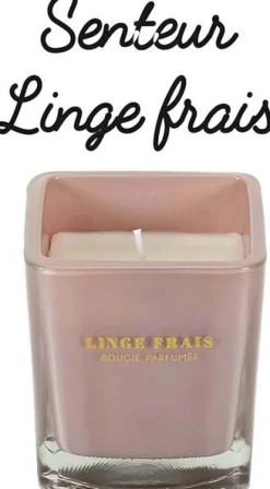 Bougie parfumée carrée Nude 7 cm (Lot de 3) (Rose poudré)
