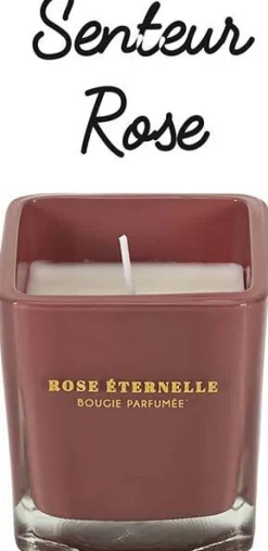 Bougie parfumée carrée Nude 7 cm (Rose des bois)