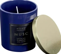 Bougie parfumée couvercle en métal Fragrance 9 cm (Lot de 5)
