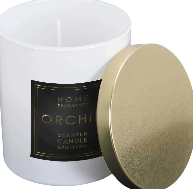 Bougie parfumée couvercle en métal Fragrance 9 cm (Lot de 5)
