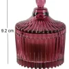 Bougie parfumée écrin en verre Bohème 6.5 x 9 cm (Prune)