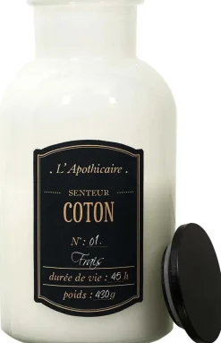 Bougie parfumée fiole Alchimiste 20 cm (Senteur coton)