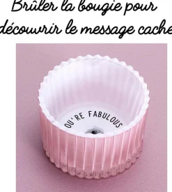 Bougie parfumée message caché 6 cm (Tu es formidable)