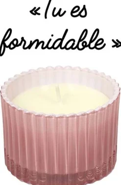 Bougie parfumée message caché 6 cm (Tu es formidable)