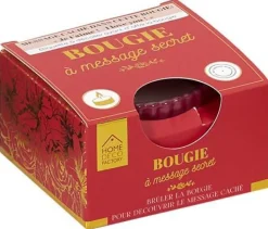 Bougie parfumée message caché 6 cm (Je t'aime)