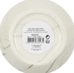 Bougie parfumée pot en dolomite effet marbre (Lot de 2) (8 x 11 cm)
