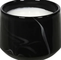 Bougie parfumée pot en dolomite effet marbre (Lot de 2) (8 x 11 cm)