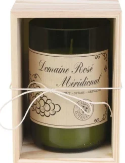 Bougie senteur bois de Santal en coffret oenologie (Domaine rosé méridional)